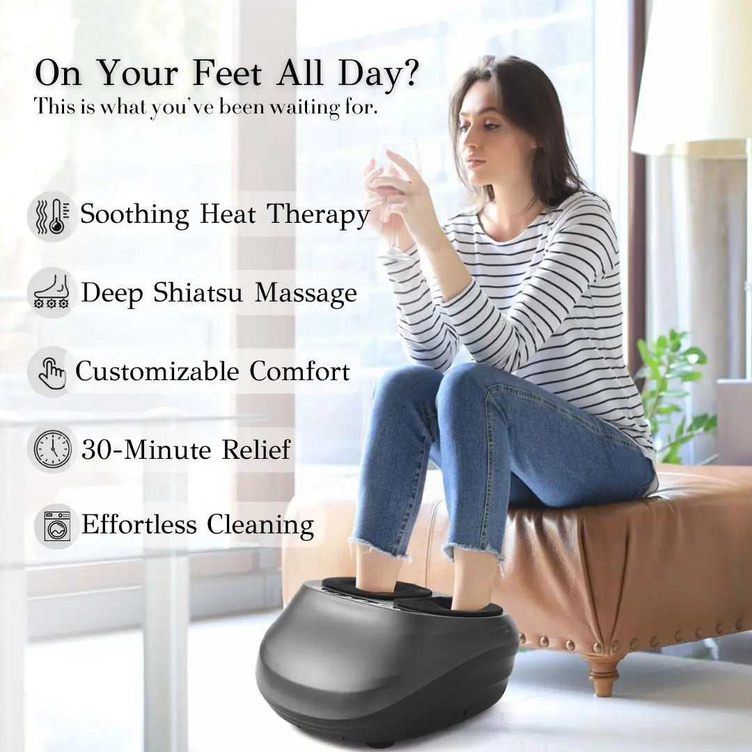 Sierra Luxe™ Heated Shiatsu Foot Massager with Infrared Therapay